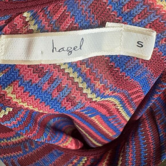 Anthropologie Hazel drape back mock neck abstract print dress size small - Picture 5 of 6